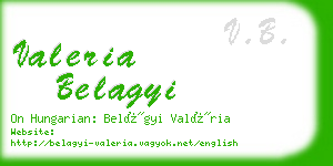 valeria belagyi business card